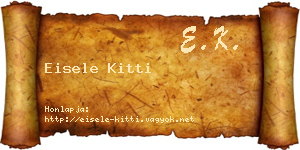 Eisele Kitti névjegykártya
